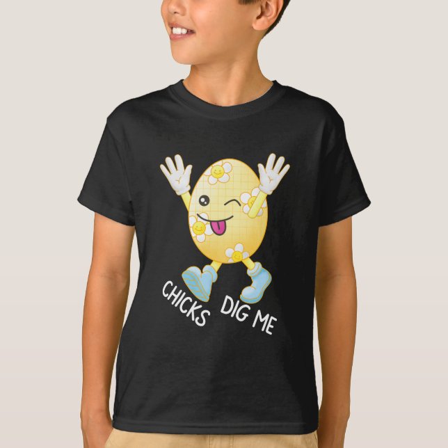Camiseta Páscoa Engraçada Comigo Galinhas (Frente)