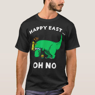 Camiseta Páscoa Engraçada Dinossauro Chorando Tre Happy Eas