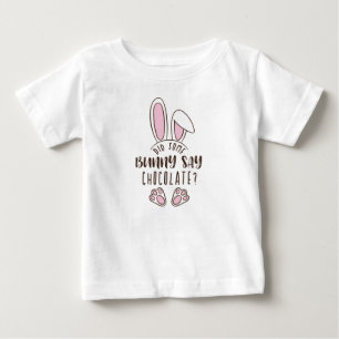 Camiseta Páscoa Engraçada Disse Um Coelhinho De Chocolate
