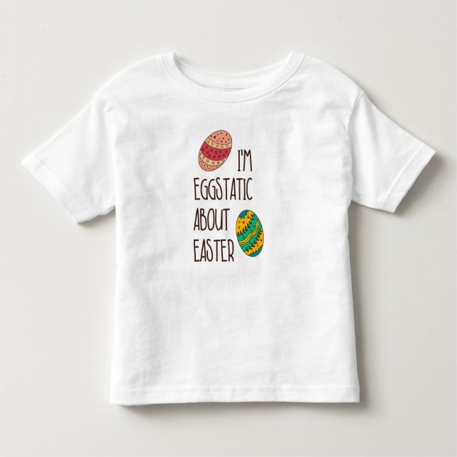 Camiseta Páscoa Engraçada Eggstatic Bela Citação Humorístic (Frente)
