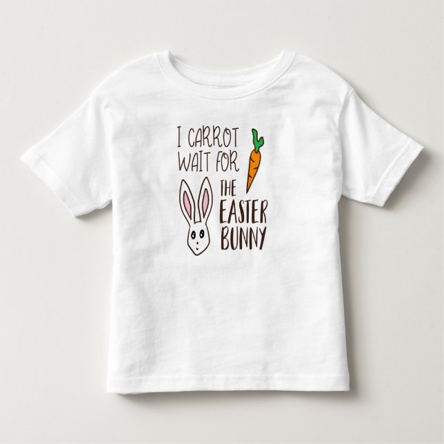 Camiseta Páscoa Engraçada Humorada Citação Carrot Esperar C (Frente)