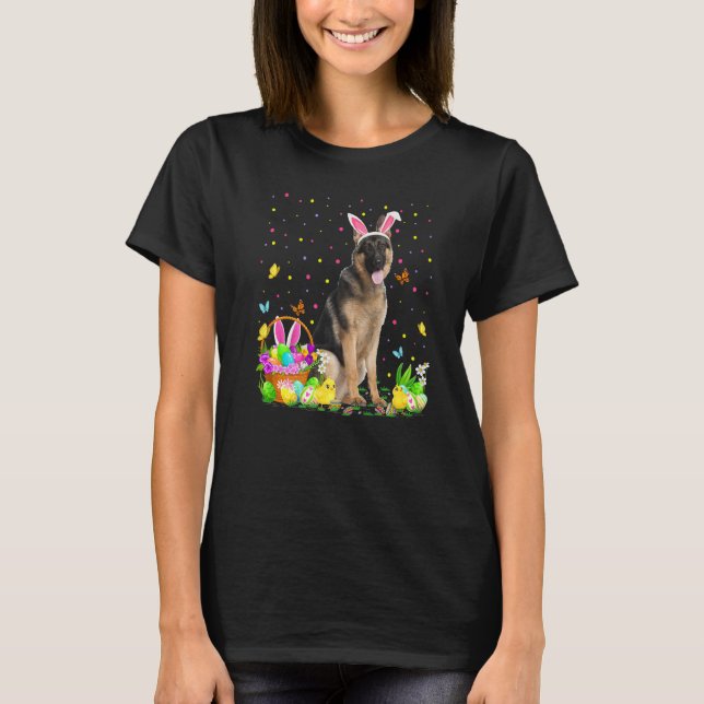 Camiseta Páscoa Engraçada Páscoa Ovina Caçadora de German s (Frente)