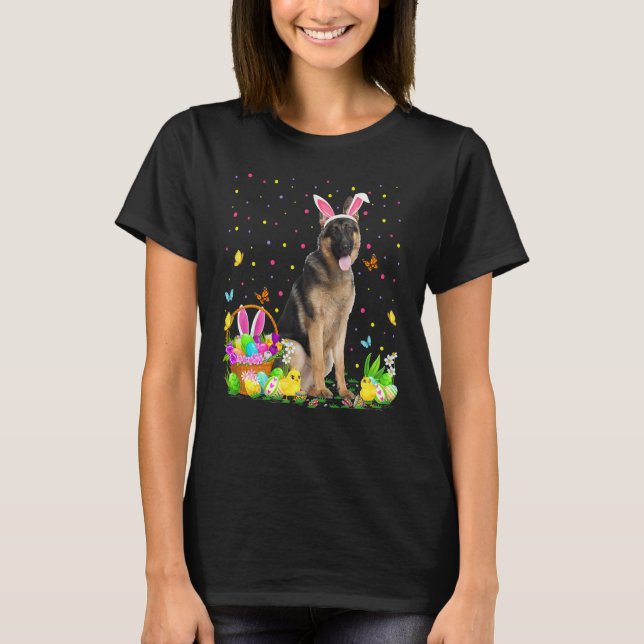 Camiseta Páscoa Engraçada Páscoa Ovina Caçadora de German s (Frente)