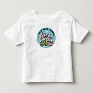 Camiseta Páscoa engraçada relaxando com meus coelhinhos