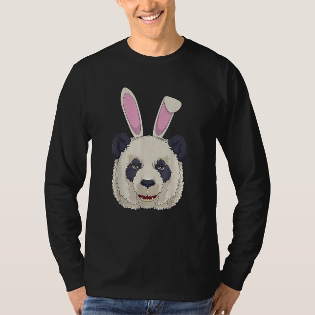 Camiseta Páscoa Engraçada Ursa Panda Ursa Coelho Bonito (Frente)