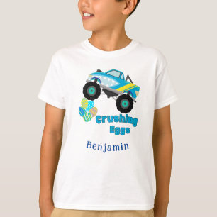 Camiseta Páscoa Esmagando Ovos Azuis