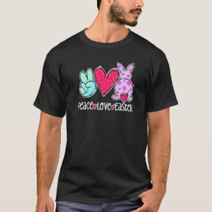 Camiseta Páscoa Familiar Descobre Pastel Girl Bunny Peace L