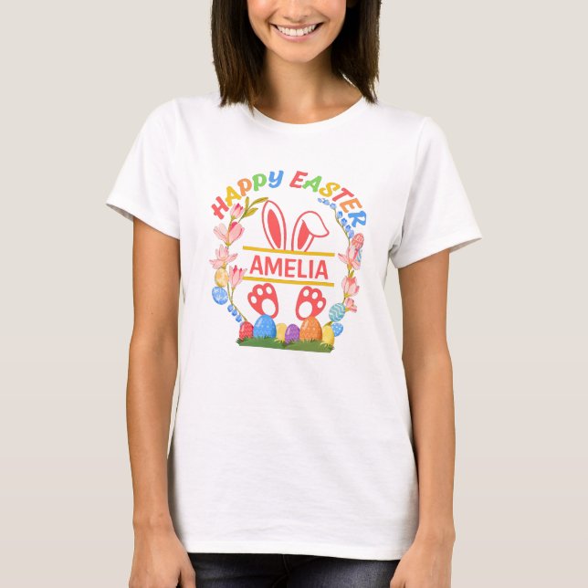 Camiseta Páscoa Feliz Personalizada  (Frente)