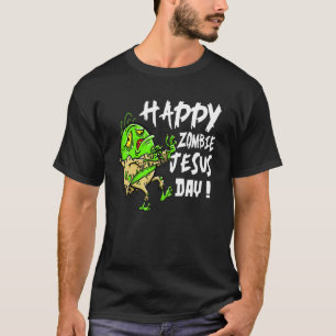 Camiseta Páscoa Feliz Zombie Jesus Dia da Páscoa Coelhinho