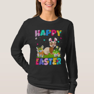 Camiseta Páscoa Ferret Felz pascoa Bunny Ferret domingo