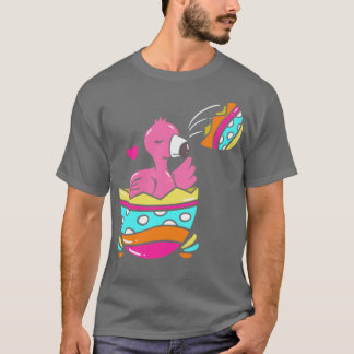 Camiseta Páscoa Flamingo Clothing Cute Bunny Lover Gift
