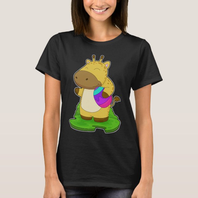 Camiseta Páscoa Girafa ovo de Páscoa (Frente)