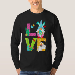 Camiseta Páscoa Gnome Easter Ovo Caça Amor Bonito