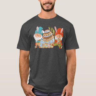 Camiseta Páscoa Gnomos Bunny Cute Vintage