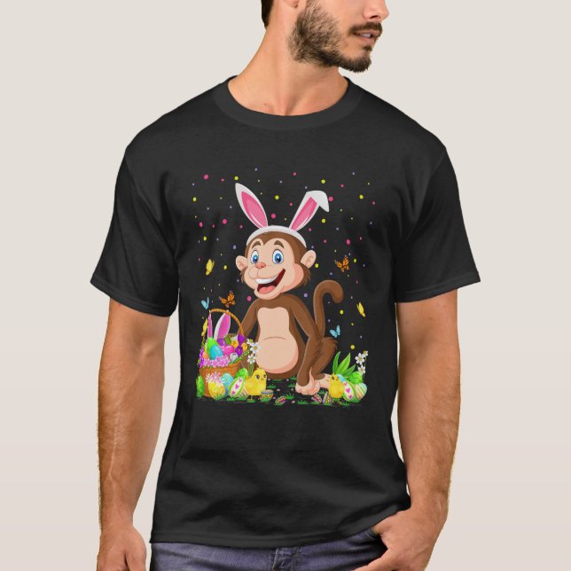 Camiseta Páscoa Hare Bunny Ovo Caçando Páscoa Domingo (Frente)