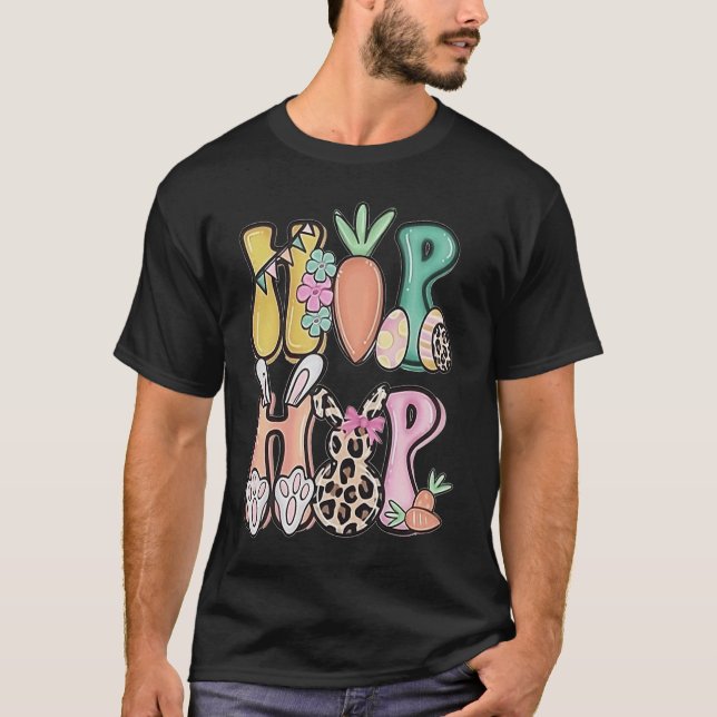 Camiseta Páscoa Hip Hop Mulheres Meninas Leopard Xadrez Imp (Frente)