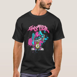 Camiseta Páscoa Hispter Street Rabbit Legal Hiphop Music B