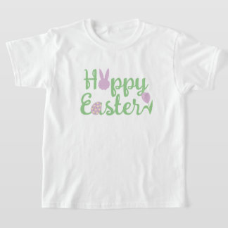 Camiseta Páscoa "Hoppy" com coelho, ovo e chicote