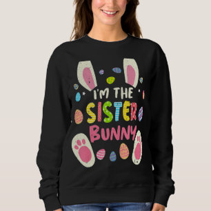 Camiseta Páscoa Irmã Coincidindo Festa Familiar Coelhinha C
