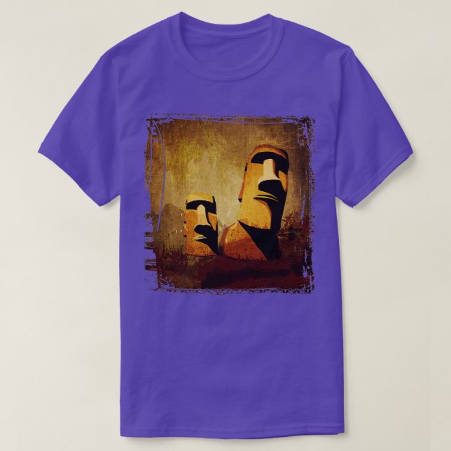 Camiseta Páscoa Island Moai (Frente do Design)