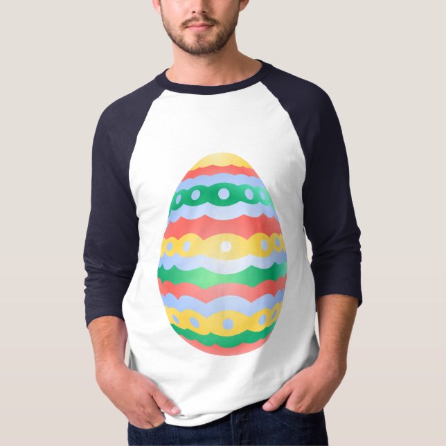 Camiseta Páscoa Jersey Men's Easter Egg Baseball Jersey (Frente)
