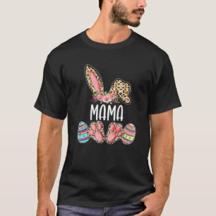 Camiseta Páscoa Leopard Bunny Egg Cute Family Páscoa P