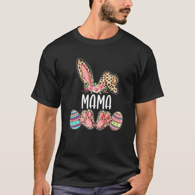 Camiseta Páscoa Leopard Bunny Egg Cute Family Páscoa P (Frente)