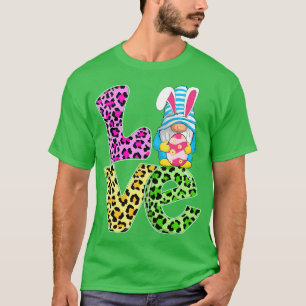 Camiseta PÁSCOA Leopardo Gnomo Crianças Bebidas Ovos de Pás