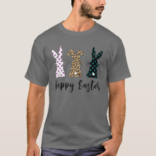 Camiseta Páscoa Leopardo Três Coelhos Coelhinhos Dia do Fel