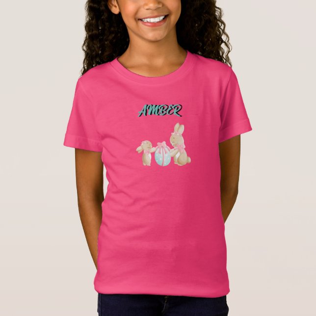 CAMISETA PÁSCOA "MAMÃE E BEBÊ BUNNY" (Frente)