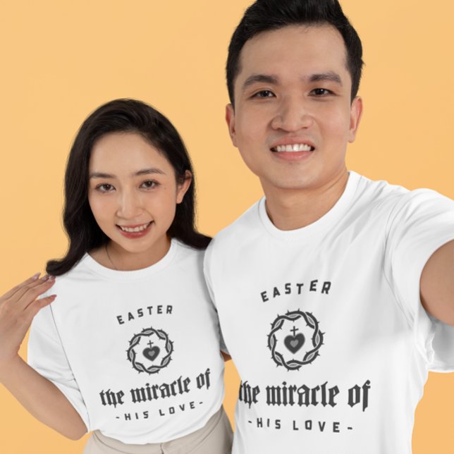 CAMISETA PÁSCOA O MILAGRE DO SEU AMOR (Criador carregado)