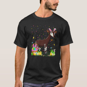 Camiseta Páscoa Okapi Bunny Egg Hunting Okapi Páscoa doming