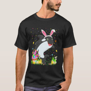 Camiseta Páscoa Orca Peixe Coelho Ovo Caça Orca Páscoa Sol