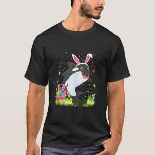 Camiseta Páscoa Orca Peixe Coelho Ovo Caça Orca Páscoa Sol