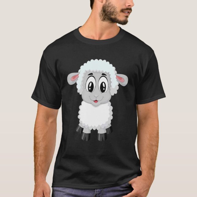 Camiseta Páscoa para crianças de carneiro (Frente)