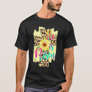 Camiseta Páscoa Para Garotas Cristãs Teen Mãe Ele Está Rise