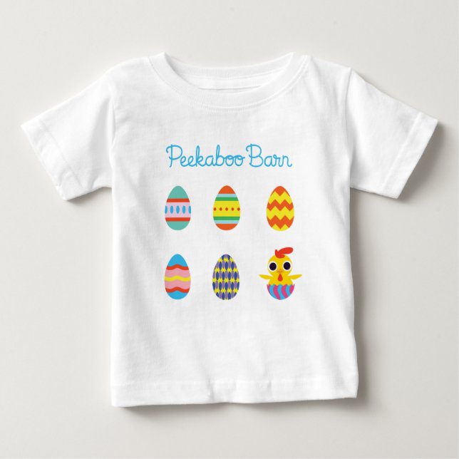 Camiseta Páscoa Peekaboo Barn | Ovos de Páscoa 2 (Frente)