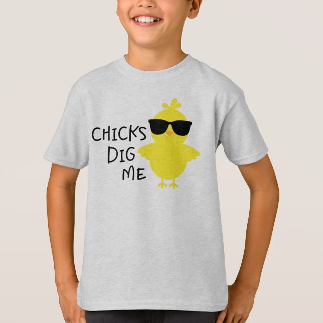 Camiseta Páscoa Pintinhos Dig Me Boys (Frente)