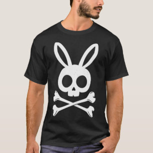 Camiseta Páscoa Pirate Jolly Roger Bunny Skull Rabbit