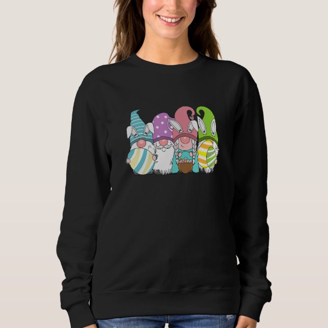 Camiseta Páscoa Primavera Gnomo Caça Ao Ovo E B (Frente)