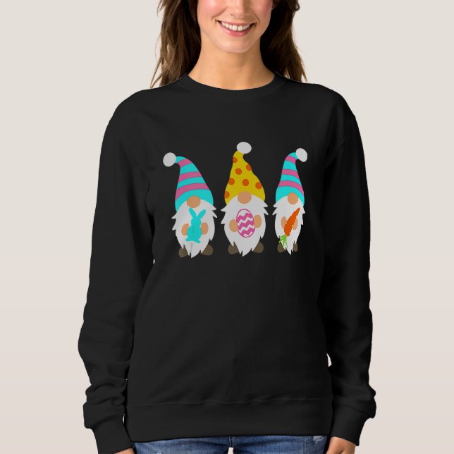 Camiseta Páscoa Primavera Gnomo Caça Ao Ovo E B (Frente)