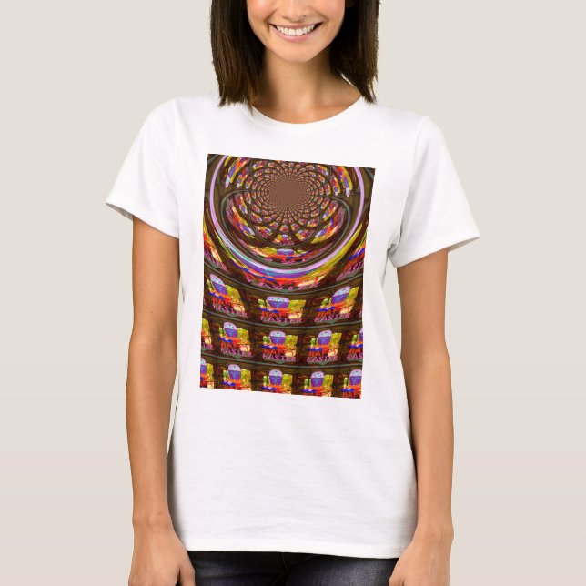 Camiseta Páscoa psicodélica Caleidoscópio Art Impressão (Frente)