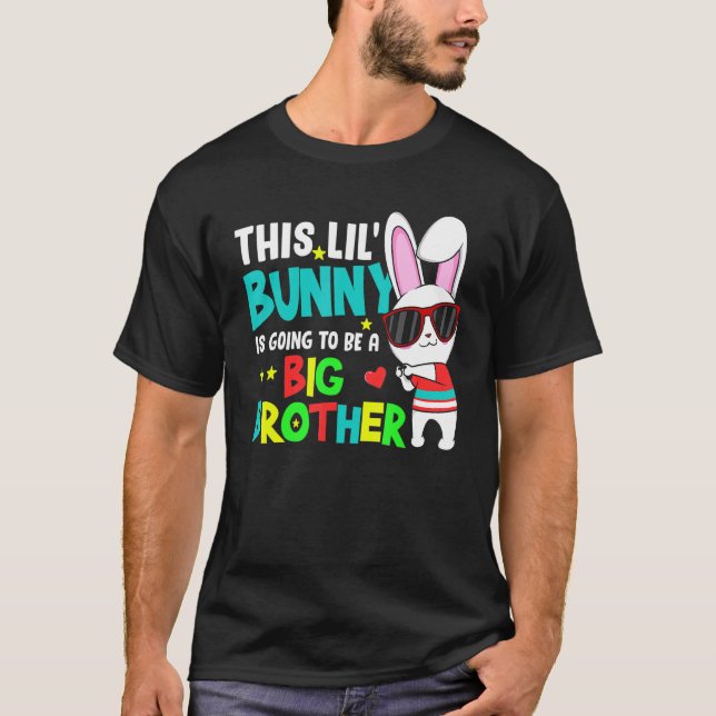 Camiseta Páscoa Que Este Lil Bunny Vai Ser Um Grande Irmão (Frente)