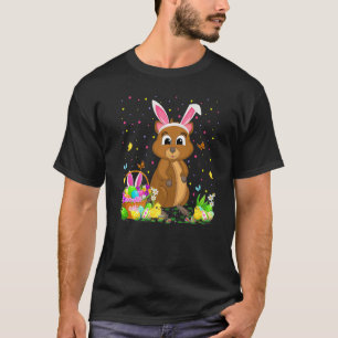 Camiseta Páscoa Quokka Bunny Ovo Caça Quokka Páscoa Sund