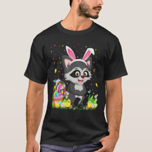 Camiseta Páscoa Raccoon Bunny Egg Hunting Raccoon Páscoa Su