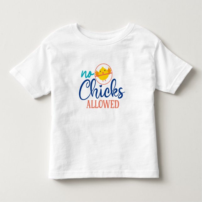 Camiseta Páscoa Sem Pintinhos Cute Permitida (Frente)
