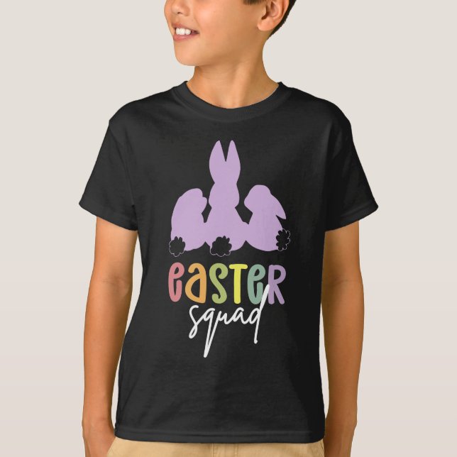 Camiseta Páscoa Squad | Coelhinho De Caça De Ovo De Páscoa (Frente)