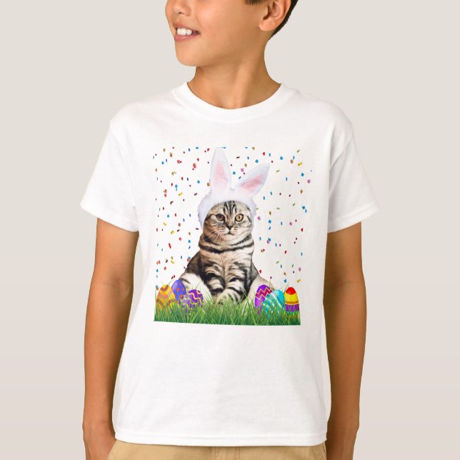 Camiseta Páscoa Tabby Cat (Frente)