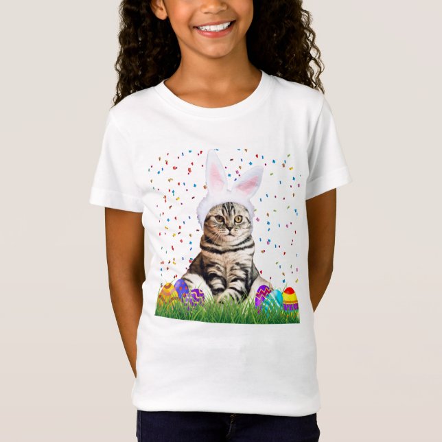 Camiseta Páscoa Tabby Cat (Frente)