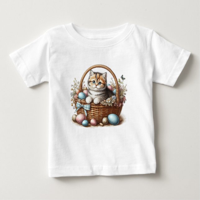 Camiseta Páscoa Tabby Kitten (Frente)